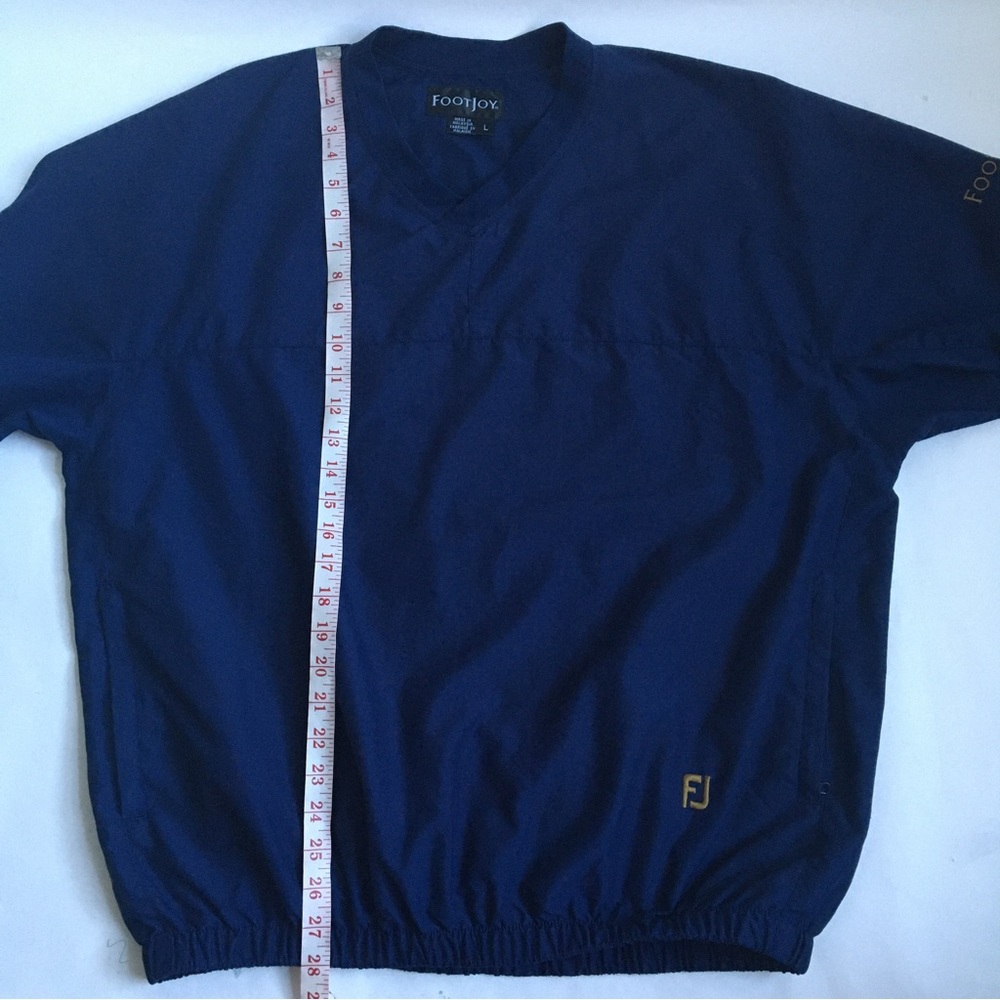 FootJoy Pullover V Neck Golf Windbreaker Jacket Navy Blue Large - Picture 13 of 14